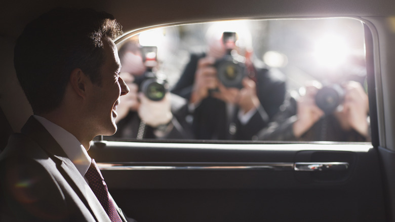 Politician photographed in car