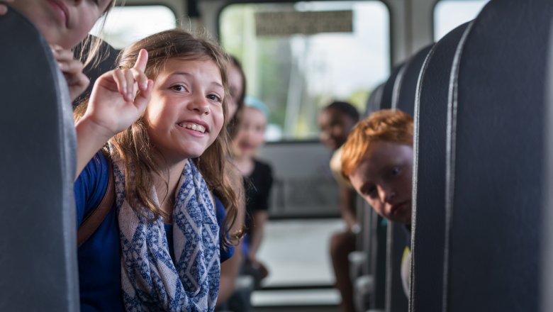 school bus packed seating kids