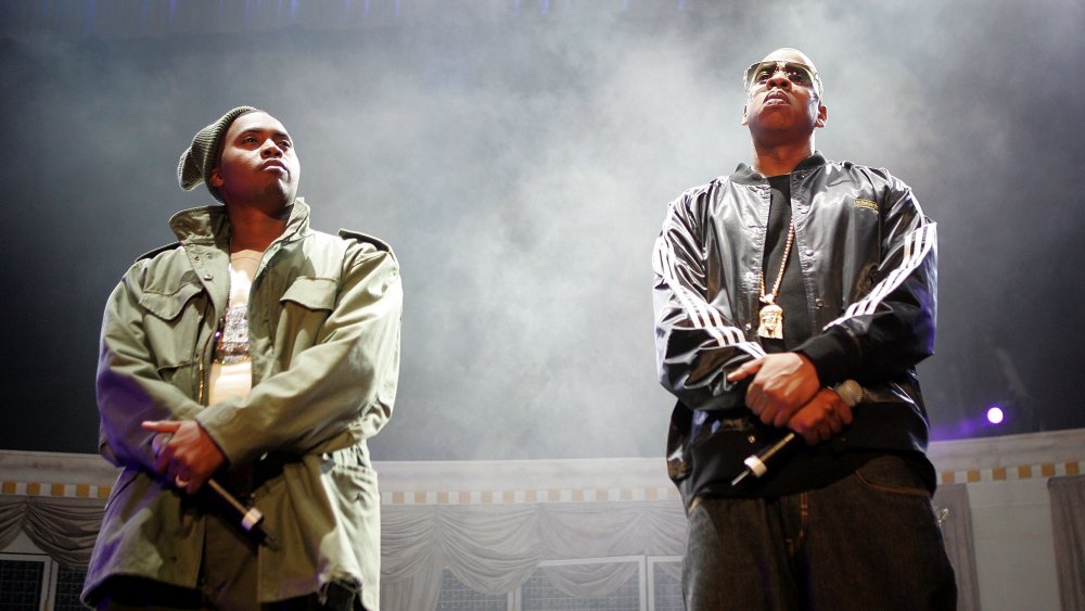 Jay-Z and Nas onstage
