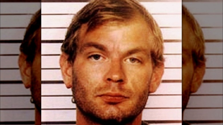 Jeffrey Dahmer posing for mugshot