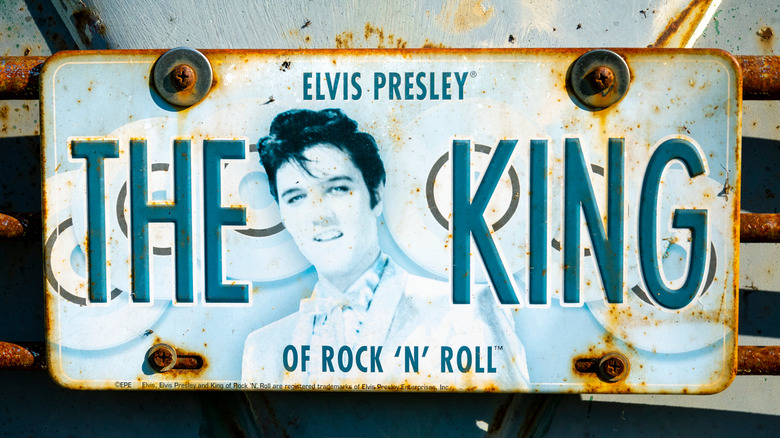 Elvis Presley car license plate
