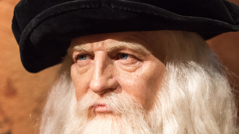 wax figure of da vinci