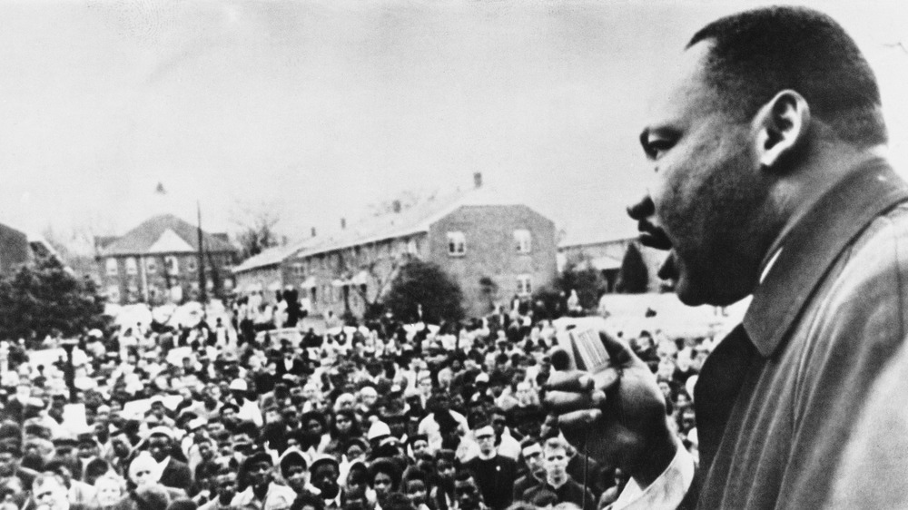 Martin Luther King at rally