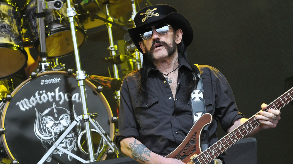 Lemmy of Motörhead performs at Glastonbury in 2015