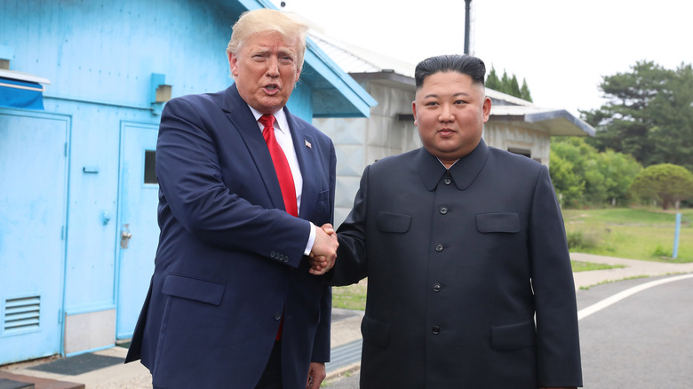 Kim Jong-un with Donald Trump