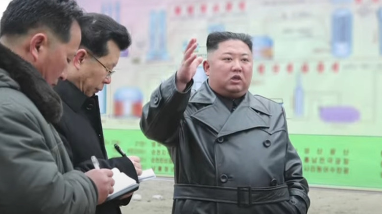 Kim Jong-Un speaks to reporters 