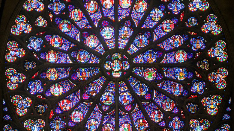 Stained glass at Notre Dame