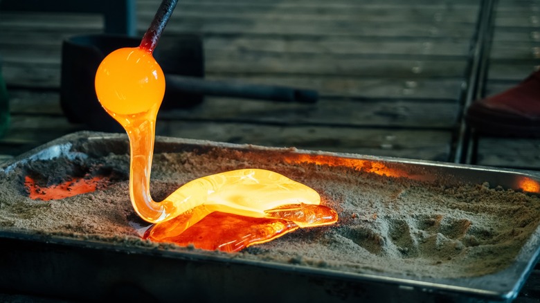 Molten glass