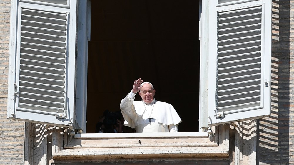 Pope Francis waves