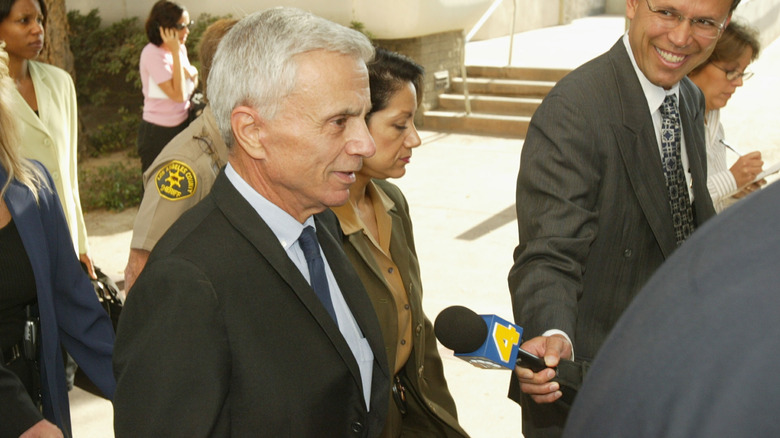 Robert Blake talking to reporter