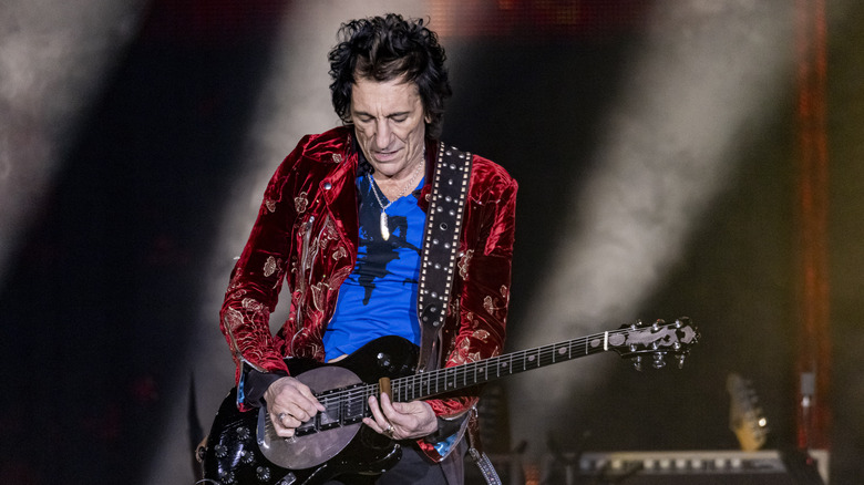 Ronnie Wood playing guitar