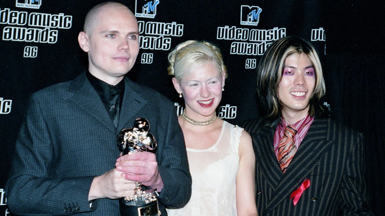 Billy Corgan, D'Arcy Wretzky, James Iha at event