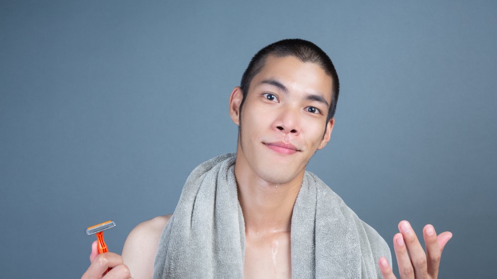 shaved face