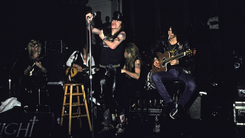 Guns N' Roses playing in 1988