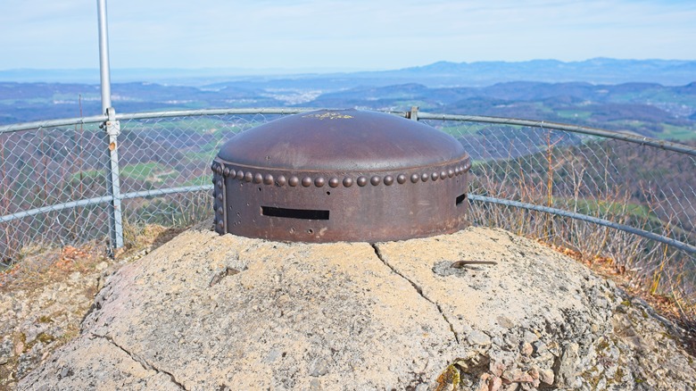 Swiss observation bunker clear day