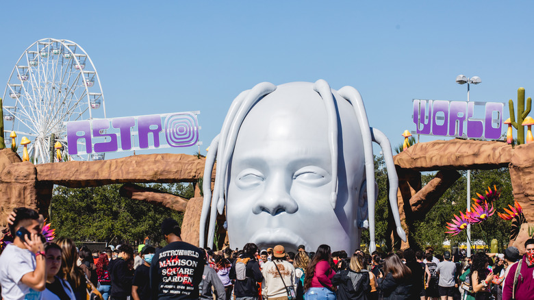 an Astroworld sign at the festival in Texas