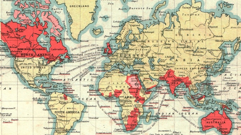 Map of the British Empire in 1902