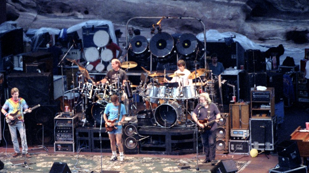 The Grateful Dead performing at Red Rocks in 1987