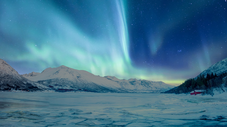 Northern lights at the North Pole