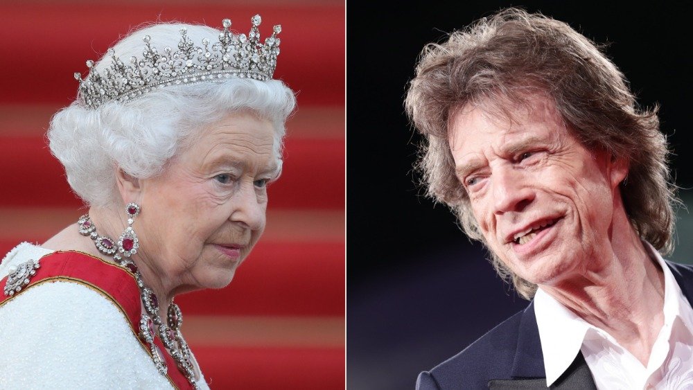 Queen Elizabeth II and Mick Jagger