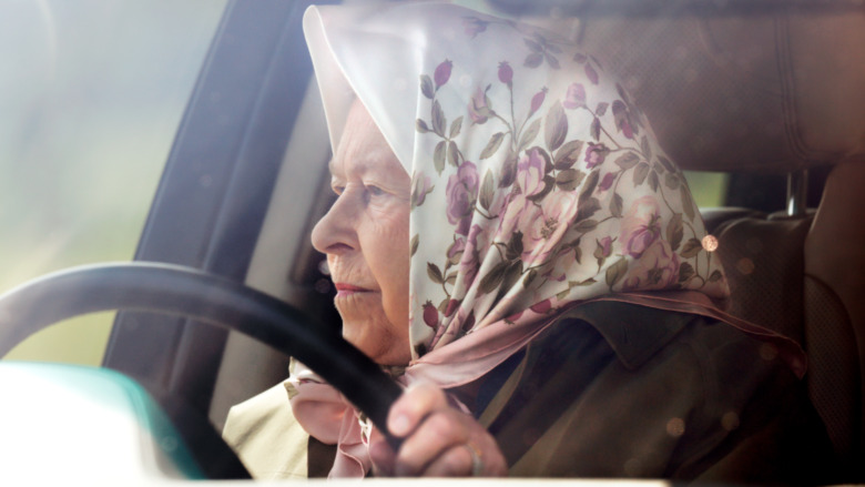 Queen Elizabeth driving