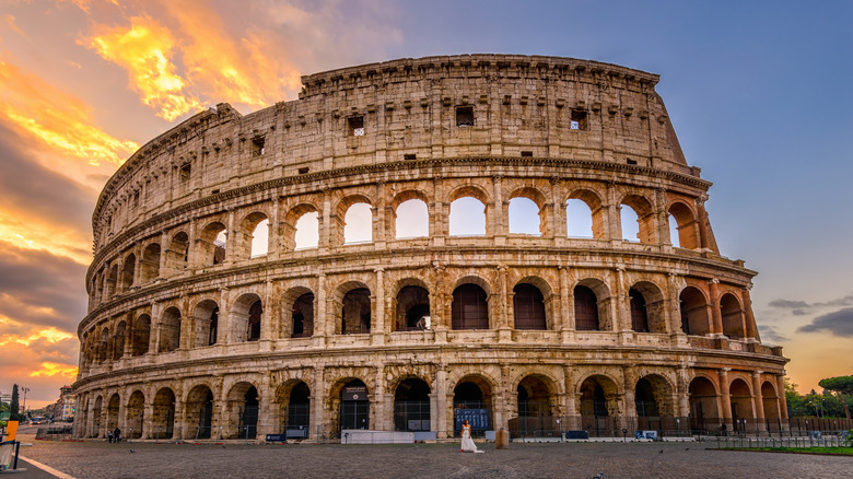 the Roman Colosseum