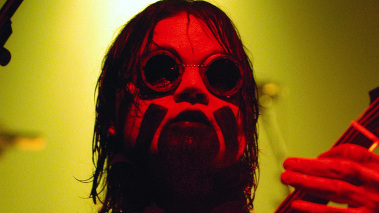 Greg Tribbett of Mudvayne plays on stage