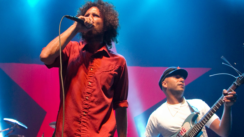 Zack de la Rocha and Tom Morello of Rage Against the Machine playing a reunion show