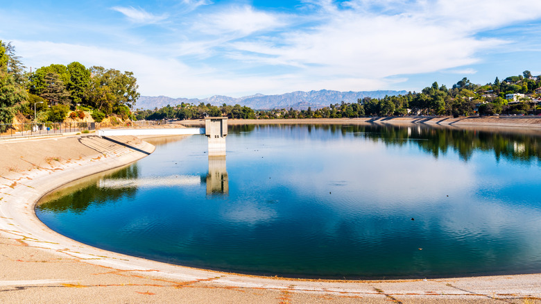 Ivanhoe Reservoir in Los Angeles California