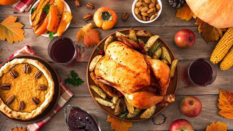 Traditional Thanksgiving meal 