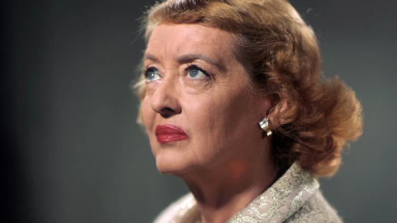 older Bette Davis looking up