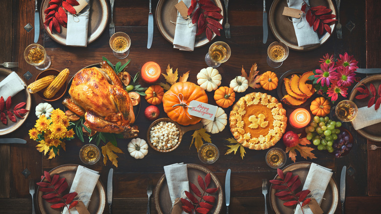 Thanksgiving holiday table