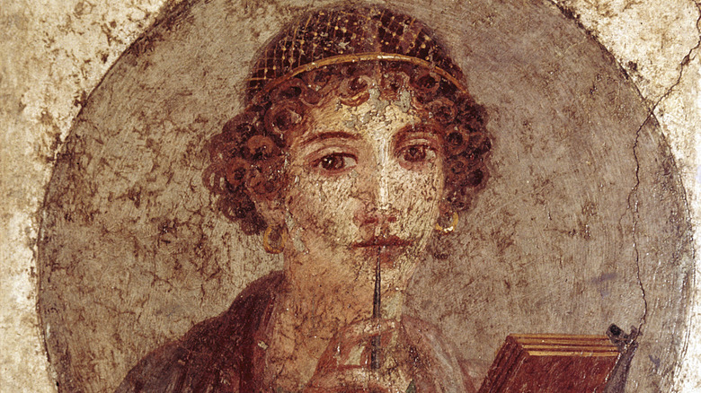 Pompeii depiction of Sappho