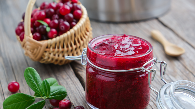 Jar of Cranberry sauce