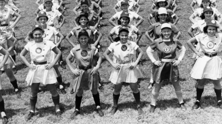 Members of the AAGPBL working out