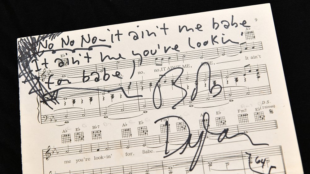 music sheet, song, Bob Dylan