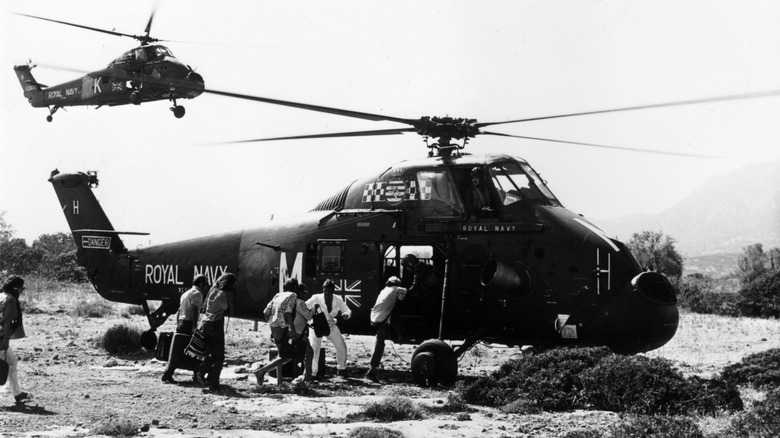 A Royal Navy Wessex helicopter, Cyprus emergency
