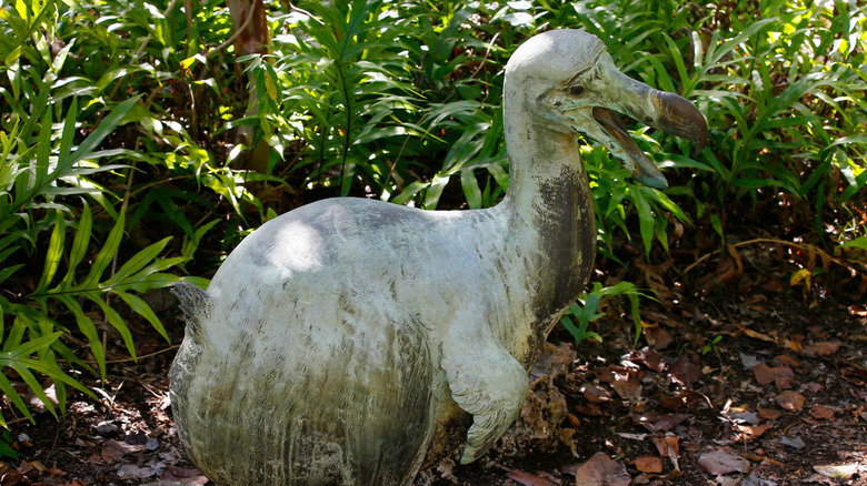 Marble statue of dodo bird