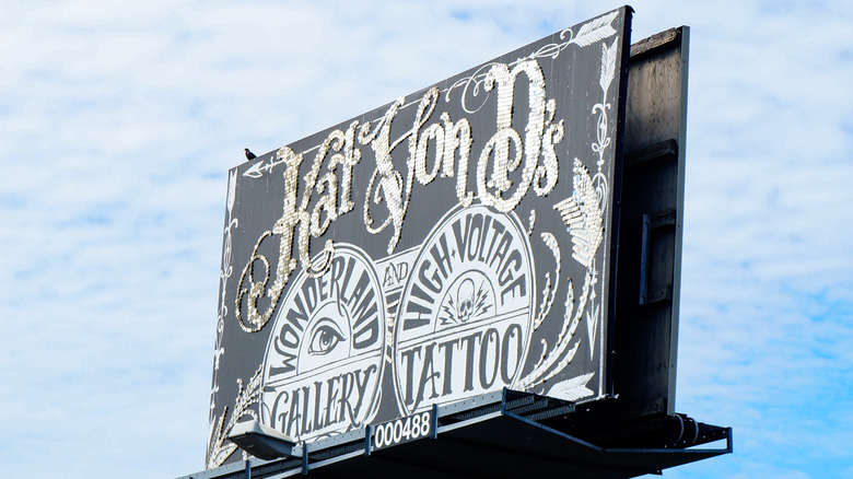 High Voltage Tattoo billboard