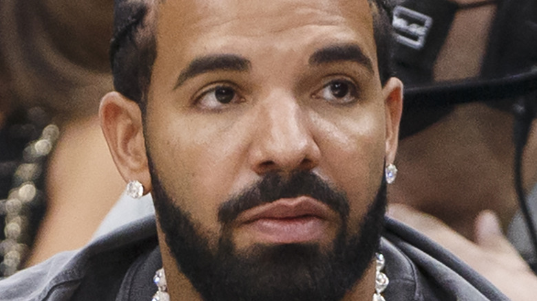 Drake attending a sporting event