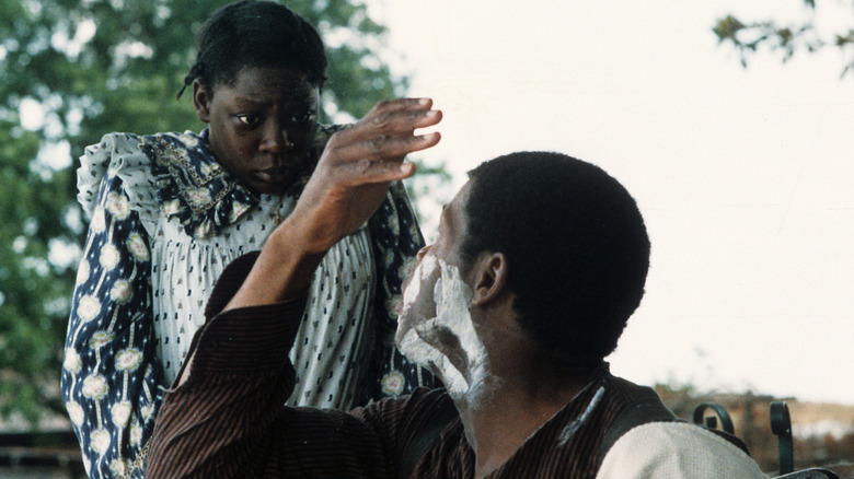 Man threatens woman The Color Purple