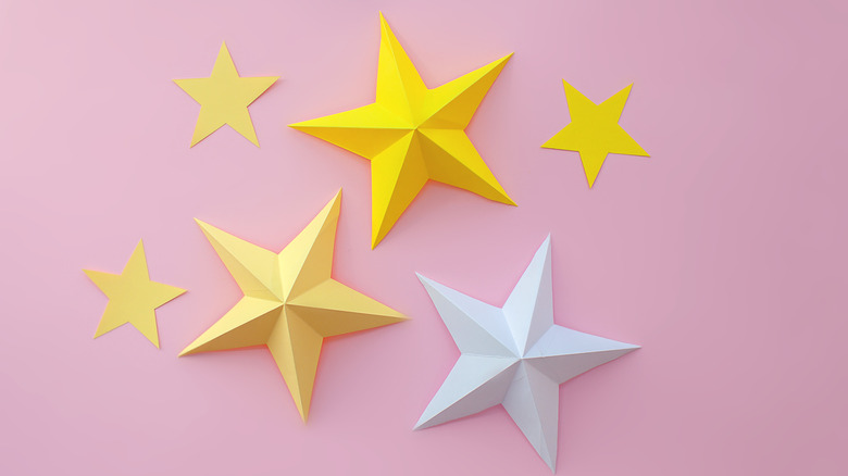 Stars made from paper