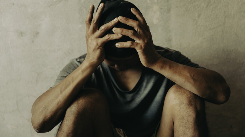 Distressed man