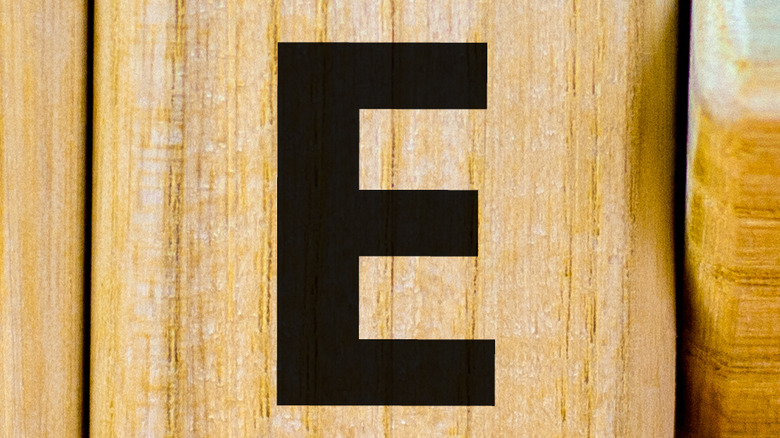 The letter "E"