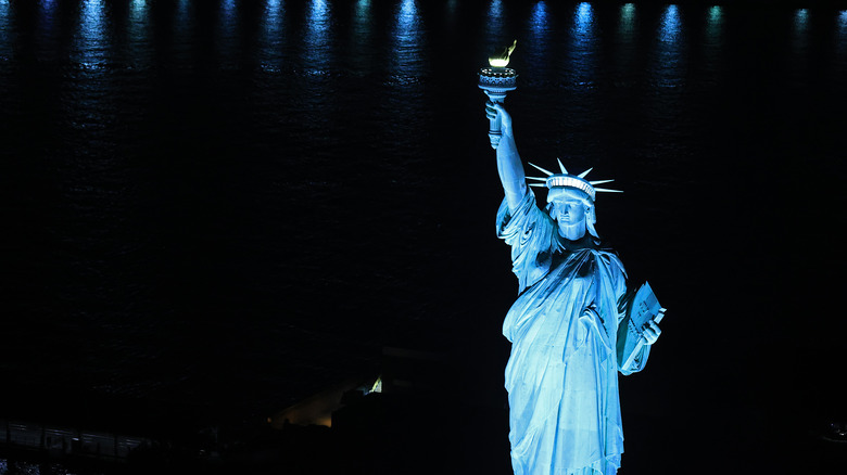 Nighttime at Statue of Liberty 