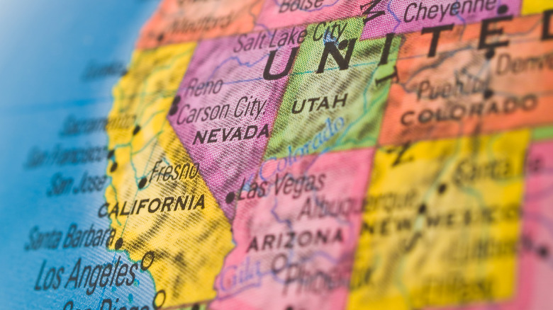 the western us globe