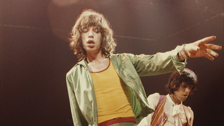Mick Jagger performing 