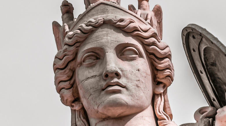 Roman goddess Minerva statue