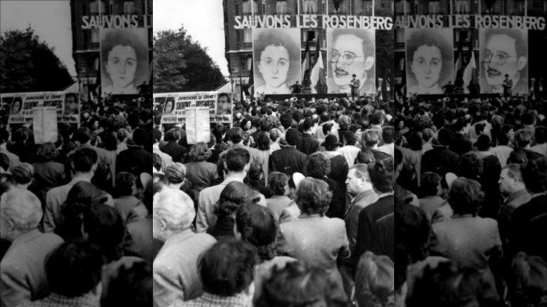 Demonstration in Paris against the Rosenbergs' execution
