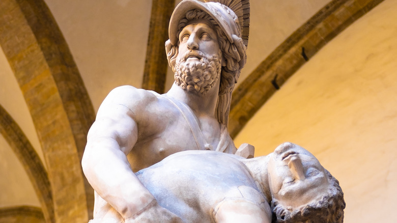 Marble statue of Achilles and Patroclus 